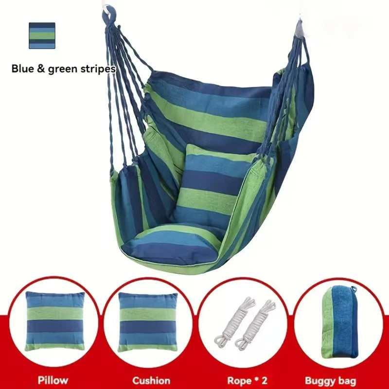 Outdoor Hammock Swing Chair - Blue-Green Stripe