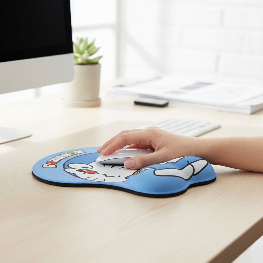 Doraemon Ergonomic Mouse Pad with Wrist Rest