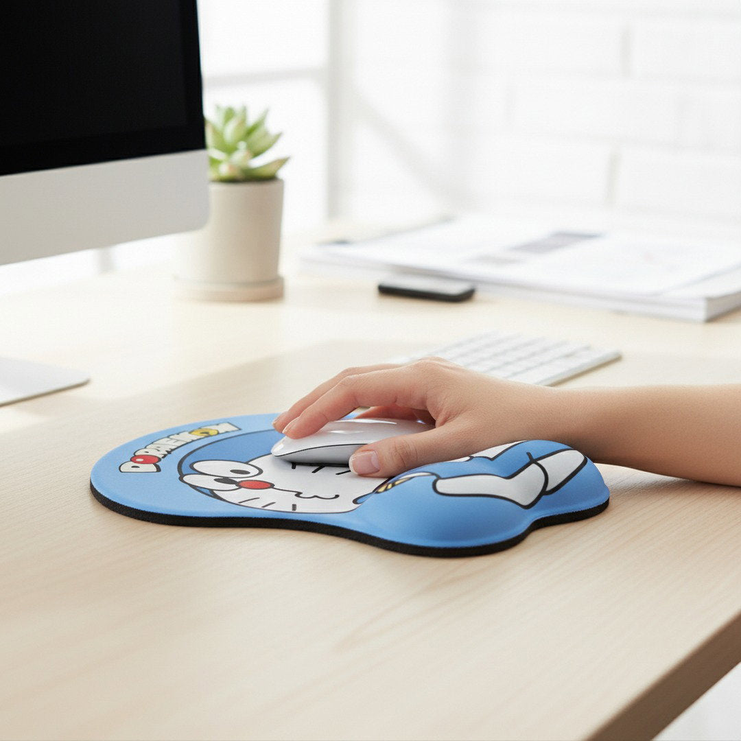 Doraemon Ergonomic Mouse Pad with Wrist Rest